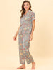 Straight Line Satin Piping Palazzo Pants