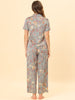 Straight Line Satin Piping Palazzo Pants