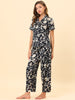 Straight Line Satin Piping Palazzo Pants
