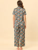 Straight Line Satin Piping Palazzo Pants
