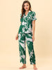 Straight Line Satin Piping Palazzo Pants