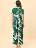 Straight Line Satin Piping Palazzo Pants