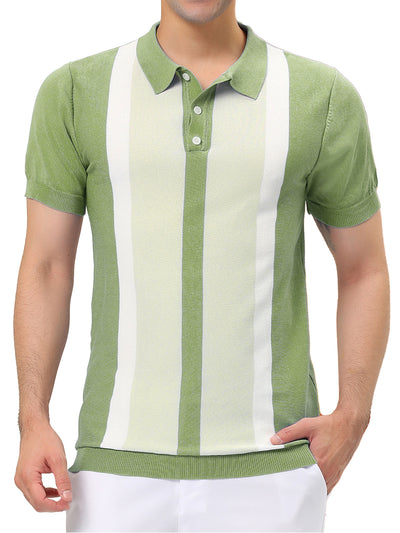 Color Block Cotton Short Sleeve Golf Polo T-shirts