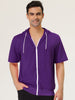 Lightweight Solid Color Zip Up Short Sleeve Hoodies