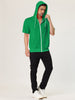 Lightweight Solid Color Zip Up Short Sleeve Hoodies