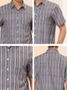 Summer Stripe Printed Short Sleeve Button Shirts