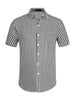 Summer Stripe Printed Short Sleeve Button Shirts