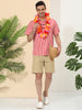Summer Stripe Printed Short Sleeve Button Shirts