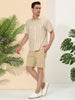 Summer Stripe Printed Short Sleeve Button Shirts