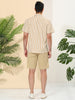 Summer Stripe Printed Short Sleeve Button Shirts