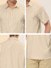 Summer Stripe Printed Short Sleeve Button Shirts