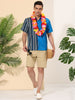 Casual Summer Button Cotton Patchwork Print Shirt