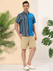 Casual Summer Button Cotton Patchwork Print Shirt