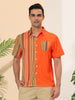 Casual Summer Button Cotton Patchwork Print Shirt