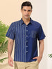 Casual Summer Button Cotton Patchwork Print Shirt