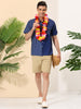 Casual Summer Button Cotton Patchwork Print Shirt