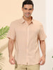 Summer Button Short Sleeve Colorful Striped Shirt