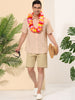 Summer Button Short Sleeve Colorful Striped Shirt
