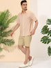 Summer Button Short Sleeve Colorful Striped Shirt