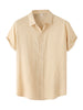 Summer Button Short Sleeve Colorful Striped Shirt
