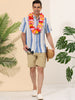 Summer Button Short Sleeve Colorful Striped Shirt