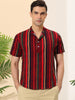 Linen Short Sleeve Button Color Block Henley Shirts