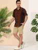 Summer Button Short Sleeve Colorful Striped Shirt