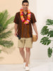 Summer Button Short Sleeve Colorful Striped Shirt