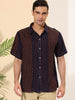 Summer Button Short Sleeve Colorful Striped Shirt