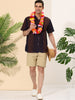 Summer Button Short Sleeve Colorful Striped Shirt