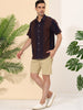 Summer Button Short Sleeve Colorful Striped Shirt