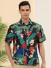 Hawaiian Floral Print Short Sleeve Button Beach Shirt