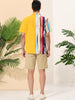 Summer Vertical Stripe Patchwork Lapel Button Shirts