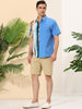 Summer Vertical Stripe Patchwork Lapel Button Shirts