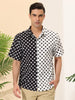 Summer Lapel Polka Dot Patchwork Hawaiian Shirt