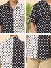 Summer Lapel Polka Dot Patchwork Hawaiian Shirt