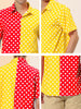 Summer Lapel Polka Dot Patchwork Hawaiian Shirt