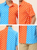 Summer Lapel Polka Dot Patchwork Hawaiian Shirt