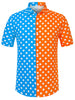 Summer Lapel Polka Dot Patchwork Hawaiian Shirt