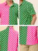 Summer Lapel Polka Dot Patchwork Hawaiian Shirt
