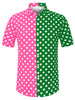 Summer Lapel Polka Dot Patchwork Hawaiian Shirt