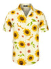 Short Sleeve Floral Print Cotton Beach Hawaiian Shirt