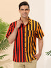 Casual Summer Vertical Striped Patchwork Shirts