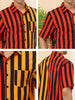 Casual Summer Vertical Striped Patchwork Shirts