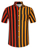 Casual Summer Vertical Striped Patchwork Shirts