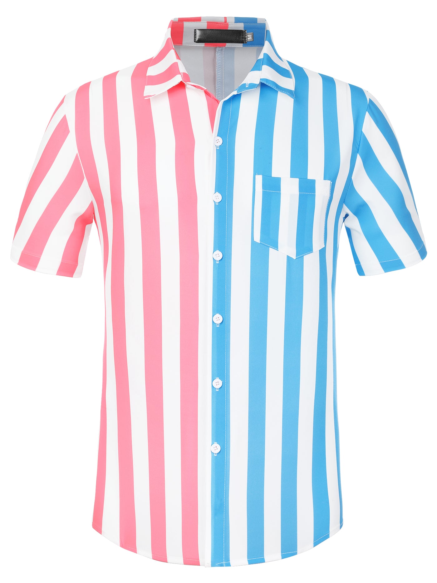 Bublédon Casual Summer Vertical Striped Patchwork Shirts