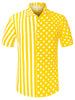 Summer Stripe Polka Dot Patchwork Hawaiian Shirt