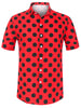 Summer Polka Dot Lapel Short Sleeve Hawaiian Shirt
