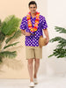 Summer Polka Dot Lapel Short Sleeve Hawaiian Shirt
