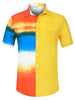 Hawaiian Lapel Short Sleeve Printed Patchwork Shirt